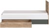 Bett Teenie / Twenty, Holzwerkstoff, Anthrazit, Weiß, Holzfarben, 95 x 95 x 206 cm Bild 2