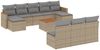 vidaXL 11-tlg. Garten-Sofagarnitur mit Kissen Beige Poly Rattan 3258797 Bild 2