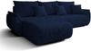 Selsey 'Romuldi' Ecksofa mit Schlaffunktion, Stauraum, Samtbezug, Marineblau, linksseitig Bild 1