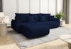 Selsey 'Romuldi' Ecksofa mit Schlaffunktion, Stauraum, Samtbezug, Marineblau, linksseitig Bild 3