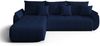 Selsey 'Romuldi' Ecksofa mit Schlaffunktion, Stauraum, Samtbezug, Marineblau, linksseitig Bild 4
