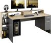 Schreibtisch >Thasos< in Grau - 182x92x70cm (BxHxT) Bild 3
