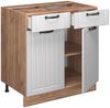 Küchenunterschrank Fame-Line Weiß Landhaus 80 cm ohne Arbeitsplatte Vicco Bild 4
