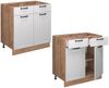 Küchenunterschrank Fame-Line Weiß Landhaus 80 cm ohne Arbeitsplatte Vicco Bild 5