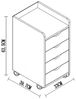 VCM Rollcontainer Konal 913235 Weiß H. 65 x B. 33 x T. 40 cm Bild 4