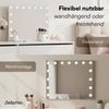 Bellamio 'Nore' Schminktisch mit Spiegel, Hollywood Spiegel mit LED-Beleuchtung, mit 5 Schubladen, beidseitig montierbar, weiß, 77x53x110 cm Bild 5