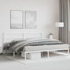 vidaXL Bettgestell mit Kopfteil Metall Weiß 180x200 cm 355418 Bild 4