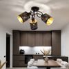 RGB LED Deckenleuchte, Dekor Stanzungen, schwarz-gold, 40 cm Bild 3
