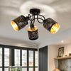 RGB LED Deckenleuchte, Dekor Stanzungen, schwarz-gold, 40 cm Bild 5