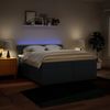 vidaXL Boxspringbett mit Matratze Blau 200x200 cm Stoff 3288308 Bild 5