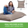 Green Bean® Outdoor Sitzsack, waschbar & wetterfest, Polyester-PVC-Stoff, Hellgrau, 140x180 cm, 380 Liter Bild 5