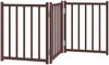 vidaXL 3-tlg. Hundetor Faltbar Braun Eiche 150 cm Massivholz Tanne 352292 Bild 2