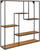 Wandregal >Vita< in Eiche Dekor, Stahl / Melaminfolie - 85x85x18cm (BxHxT) Bild 2