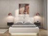 Selsey 'Comoves' Polsterbett 180x200 mit Chenillebezug und LED, Creme Bild 2