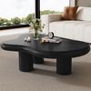 Wolkenförmiger Couchtisch aus Spanplatte , moderner Wohnzimmertisch mit glatter Lackoberfläche, leichter Design-Couchtisch in Schwarz Bild 4