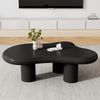 Wolkenförmiger Couchtisch aus Spanplatte , moderner Wohnzimmertisch mit glatter Lackoberfläche, leichter Design-Couchtisch in Schwarz Bild 5