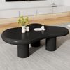 Wolkenförmiger Couchtisch aus Spanplatte , moderner Wohnzimmertisch mit glatter Lackoberfläche, leichter Design-Couchtisch in Schwarz Bild 2