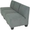 Modular 3-Sitzer Sofa Couch Lyon, Stoff/Textil ~ grau, ohne Armlehnen Bild 3