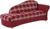 Recamiere Armlehne rechts Kama Bezug Flachgewebe Buche natur / rot 21554 Bild 2