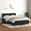 vidaXL Boxspringbett mit Matratze Schwarz 160x210 cm Samt 3316601 Bild 1