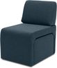 DOMO. collection Sessel 700017, Polstersessel mit Einschubhocker, rechteckig, gepolsterte Rückenlehne, Hocker im Sessel verstaubar, platzsparend, Polsterganitur, 54 x 70 x 82 (BxTxH), schwarz Bild 2