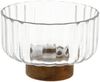 Luana Bowl Piccola Glasschale mit Akazienholz - Servier- & Dekoschale, 14 x 9,5 cm Bild 2