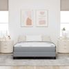 vidaXL Boxspringbett mit Matratze Hellgrau 140 x 200 cm Stoff 3398493 Bild 3