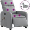 vidaXL Massagesessel Elektrisch Hellgrau Stoff 3206690 Bild 2