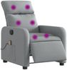 vidaXL Massagesessel Elektrisch Hellgrau Stoff 3206690 Bild 3