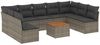 vidaXL 10-tlg. Garten-Sofagarnitur mit Kissen Grau Poly Rattan 3223792 Bild 2