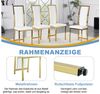 STILVORA Esszimmerstuhl 2er-Set Esstischstühle mit Weißes PU-Leder + Goldglanz Metallrahmen (2 St) Bild 4