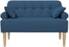 vidaXL Zweisitzer mit Knopfheftung Blau 120 x 65 x 79 cm Stoff 42041817 Bild 3