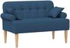 vidaXL Zweisitzer mit Knopfheftung Blau 120 x 65 x 79 cm Stoff 42041817 Bild 2