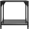 vidaXL Couchtische mit Glasplatte 2 Stk. Schwarz 40x40x40 cm Stahl 845965 Bild 4