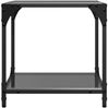 vidaXL Couchtische mit Glasplatte 2 Stk. Schwarz 40x40x40 cm Stahl 845965 Bild 5