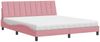 vidaXL Bett mit Matratze "Hanko" Rosa 180x200 cm Samt 3208615 Bild 2