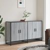 Sideboard, Kommode Grau Sonoma 134x35x76 cm Holzwerkstoff Bild 3