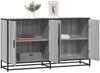 Sideboard, Kommode Grau Sonoma 134x35x76 cm Holzwerkstoff Bild 2
