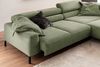 KAWOLA Sofa DELIA Ecksofa Cord olivgrün mit motorischem Sitzvorzug Recamiere rechts 74 x 219 x 276 cm Bild 4