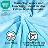 MALIKA® Premium warme Spannbettlaken Cashmere-Touch Bettlaken Jersey Fleece Spannbetttuch Laken, Farbe:Hellblau, Größe:90-100x200 cm Bild 3