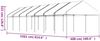 vidaXL Pavillon mit Dach Weiß 15,61x4,08x3,22 m Polyethylen 3155515 Bild 5