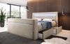 Boxspringbett Jupiter mit TV Lift, RGB und Stauraum 140x200 Beige H4 (100kg+) Bild 3