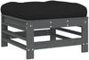 vidaXL Gartenhocker mit Kissen Grau Massivholz Kiefer 825669 Bild 2