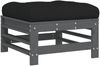 vidaXL Gartenhocker mit Kissen Grau Massivholz Kiefer 825669 Bild 5