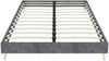 Bett 160x200 cm ohne Matratze, graues Polsterbett mit Dutch-Velours, niedriger Rahmen Bild 4
