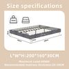 Bett 160x200 cm ohne Matratze, graues Polsterbett mit Dutch-Velours, niedriger Rahmen Bild 5