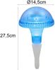 3-er Set LED Solarleuchten, Blau mit Erdspieß Höhe 27,5 cm Bild 4