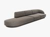 Micadoni Sofa Miley 4-Sitzer Links Chenille Haga Grau Bild 2