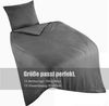 Soifox Bettwäsche 155x220 Anthrazit Mikrofaser bügelfrei Knitterfrei Bettbezug Bild 4
