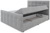 Boxspringbett Schlafzimmerbett PETROS 140x200cm Stoff Alova Grau Bild 2